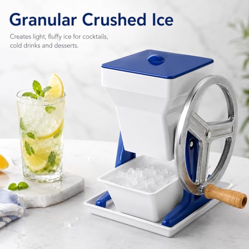 Trituradora de hielo manual y picadora compacta con base estable 4