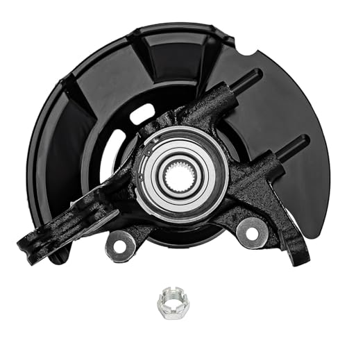 Image of Detroit Axle - Front Left Steering Knuckle with Wheel Hub Bearing CV Axle | Replacement for 2007-2010 Hyundai Elantra w /4-Wheel ABS
