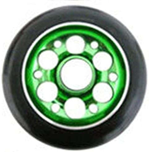 Pair pro Stunt Metal core Wheels 3 Star 100mm ABEC 11 Bearings neo Chrome Green