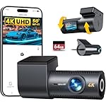 CIEVIE Dash Cam Front and Rear, 4K Dashcam with 64GB SD Card, 1.5'' IPS Display Dual Car Camera with 5GHz Wi-Fi, 24/7 Parking Mode, G-Sensor, Night Vision, 170° Wide Angle, Loop Recording, App Control