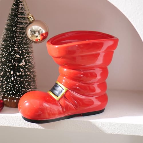 Vase bottes de Père Noël idée cadeau déco pour table et bureau - 4