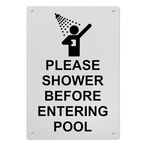 Please Shower Before Entering Sign, 8.5 x 11 in