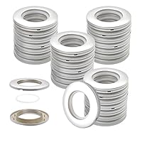 25 Anelli Per Tende In Plastica Con Silenziatore Nanotecnologico – Diametro Interno 35 Mm, Colore Nero – Antiruggine E Scorrevoli