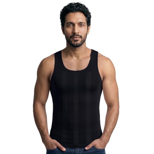 Image of dermawear Men Zenrik High Compression Shapewear Vest for Chest and Abdomen