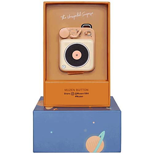 Muzen Portable Rétro Vintage Haut Parleur Button Haut-Parleur sans Fil Bluetooth-Rétro Haut Parleur Bluetooth-Enceinte Portable Bluetooth pour Maison Bureau Cuisine Voyages et l'extérieur Cover
