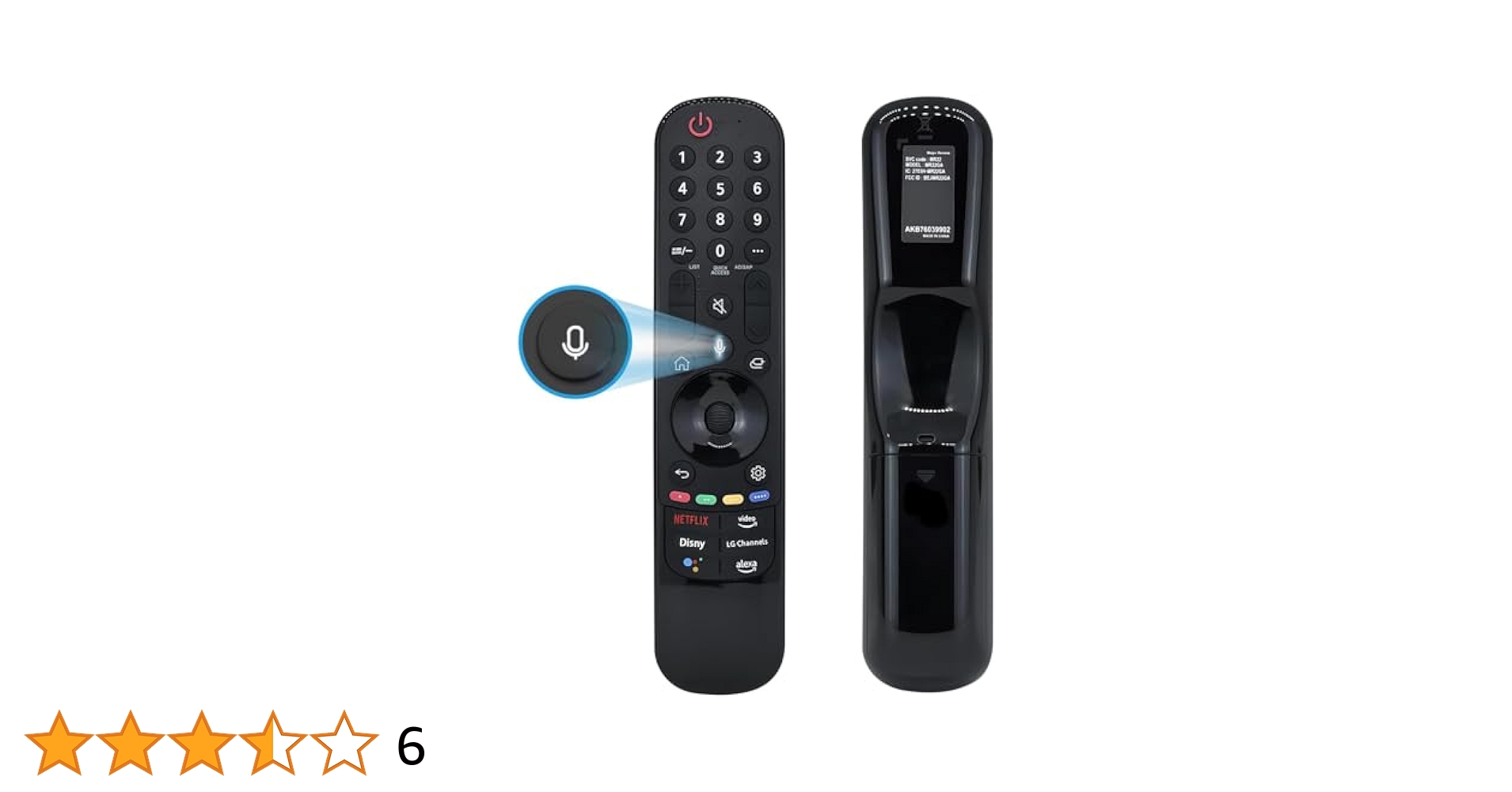 LG テレビ用マジックリモコン Netflix、prime、音声ボタン付き Amazon | LG Smart TV リモコン マジックリモコン 音声と