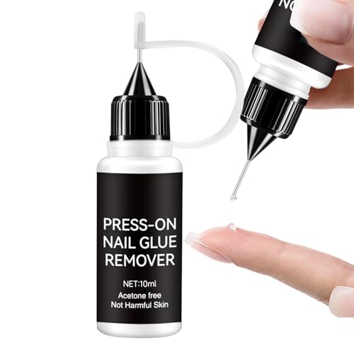Removedor de Pegamento para Uñas Postizas - 10ml Productos Para Manicura,Agente Para Quitar Uñas Postizas,para Usuarios de Disfraces Chicas Mujeres Novias Amantes de la Belleza Eventos
