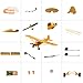 Park10 Toys RC Plane Accessories Compatible with J3-CUB RC Airplane Front Landing Gear Propellers Motors DIY Spare Parts (Front Landing Gear)