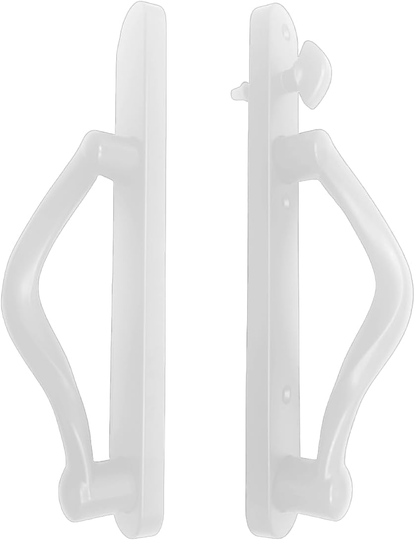 11-5/16" Amesbury Truth Premium Sliding Patio Glass Door Handle Set Grip Dual Pull Winguard ClassicVue Max PGT - White