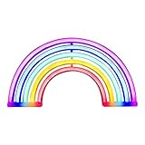 Esta luz de neón con diseño de arco iris es una gran decoración para el hogar, habitación de los niños, pub, bar, etc.