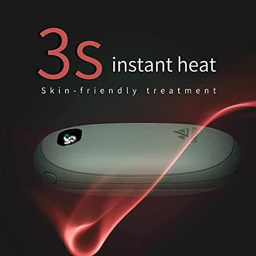 Unigear Oplaadbare handwarmer, 5200 mAh, herbruikbare elektrische handwarmer, powerbank, draagbaar, met vrije warmtestanden van 35-55 °C en digitaal scherm, warmte voor Raynauds outdoor wandelen - Image 5