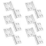 MOZCORN Lift Off Hinge 6 Pack Silver Door Hinges 4" Durable Flag Hinges, Right Handed, Rust-Resistan