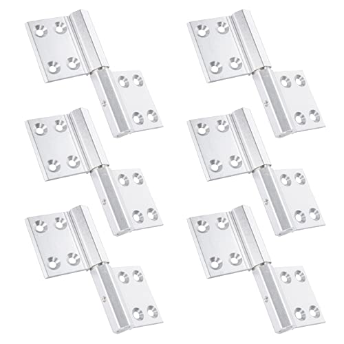 Mozcorn Lift Off Hinge 6 Pack Silver Door Hinges 4" Durable Flag Hinges, Right Handed, Rust-Resistant Indoor And Outdoor Hinges Detachable, Loading Capacity 50 Lbs #TOP12