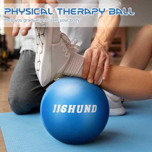 jjshund Pilates Ball, 9 Inch Small Exercise Ball Mini Yoga Ball with Exercise Guide, Soft Workout Ball for Home Gym Yoga, Pilates, Core Training, Workout, Balance, Stability - Thumbnail 7