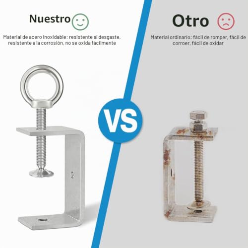 Miniatura 3 de Gothicbride 4 Piezas Sargentos G 75mm Acero Inoxidable Abrazadera C Ajustable Para Soldadura Carpintero Montaje Doméstico, Rango De Sujeción 35-68 Mm