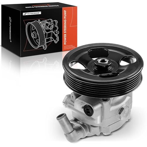 A-Premium Power Steering Pump, with Pulley, Compatible with Volvo XC90 2005 2006 2007 2008 2009 2010 2011, 4.4L Gas