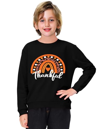 Image of Remimi Kids Halloween Sweatshirt Long Sleeve Thanksgiving Tops 3-14 Years
