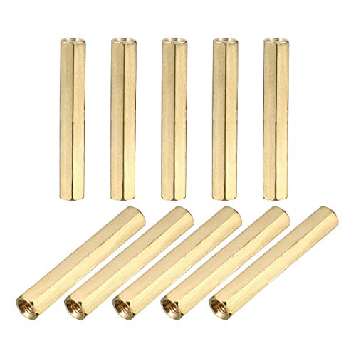 Uxcell A15081800UX0074 M3X30 Female-Female Hex Brass Pcb Motherboard Spacer Standoff cover