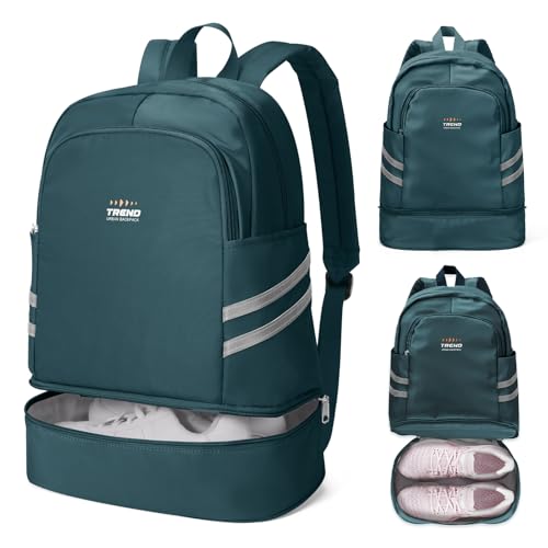 coofay Gym Backpack For Women Waterproof Backpack With Shoe Compartment