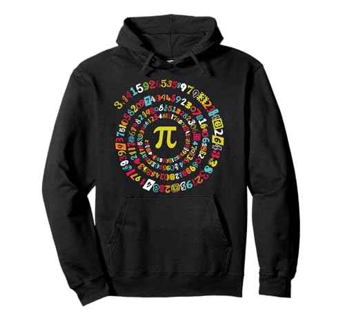Funny Pi Day Spiral Pi Math for Pi Day 3.14 Kids Men Women Pullover Hoodie