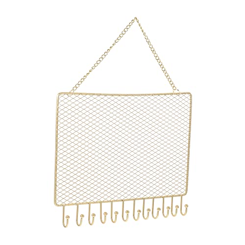 Homoyoyo Organisateur Mural Bijoux Fer Rectangulaire Pour Boucles Oreilles Et Colliers Étagère Murale De Rangement Adaptée Pour Home Et Boutique Support Et Décoratif