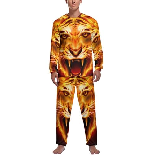 Pyjama homme De Feu contre le froid nocturne avec haut manches longues et pantalon