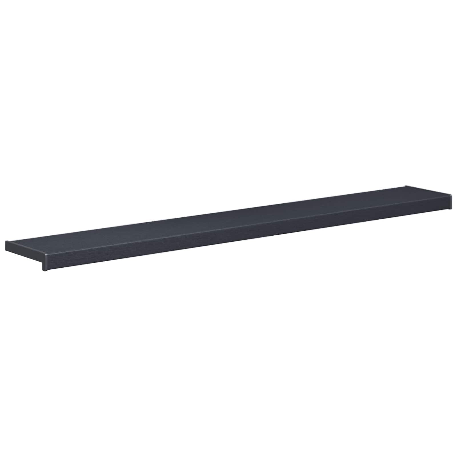 Aluminiowy wspornik okienny PVC Antracytowe ziarno drewna | Wodoodporny, łatwy do czyszczenia, klej, do użytku wewnątrz na zewnątrz, trwały