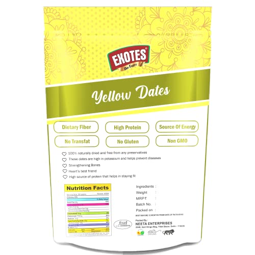 Image of Exotes Premium Dry Fruits (Yellow Dates / Peela Khajoor), 250 g