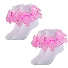 Pink Ruffles - 2 Pairs
