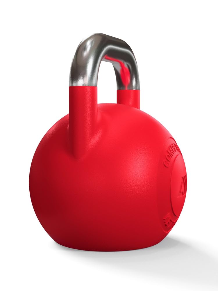 Atletica Competition Kettlebell | 32 kg | czerwony | żeliwo sferoidalne | jakość studyjna I subtelne logo | kod koloru dla łatwej obsługi I trening funkcjonalny całego ciała