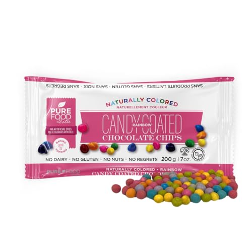 Pure Food By Estee Natural Rainbow Candy Coated Chocolate Chips,