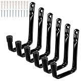 Freyeeti Ganchos para Colgar, Gancho Pared, Ganchos Pareds, 6 Piezas Ganchos de Pared en J Resistentes, para Manguera de Jardín, Silla Plegable y Bicicleta (9 * 11.5 cm)