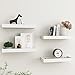Atlojoys Estantes de Pared Loggia 4 uds, Baldas Pared, Estanteria Pared, Estanteria Flotante, Estantes Flotantes De Pared, Estanterias Y Baldas, Baldas Flotantes, Blanco 40x15x4 cm MDF