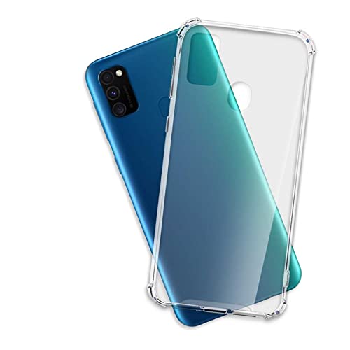 mtb more energy® Funda Crystal Armor para Samsung Galaxy M30s, Galaxy M21 (6.4'') - Tapa Dura & Bordes Suaves - Esquinas reforzadas - Carcasa Anti Shock Cover Case Estuche