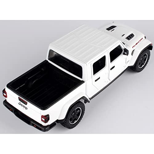 Modelo a escala 1:24 Jeep Gladiator Rubicon 2021 blanco miniatura 3