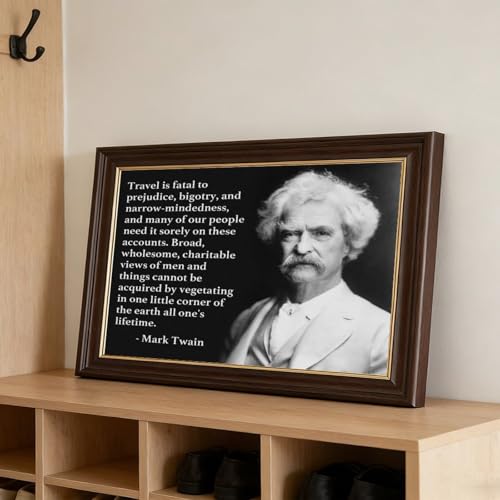 Impression sur toile tableau deco Mark Twain resoudre probleme mur vide maison