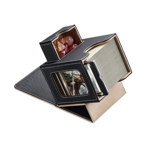 Mage Tech Card Deck Box for MTG Commander - Patented Design, Commander Display, Fits 100