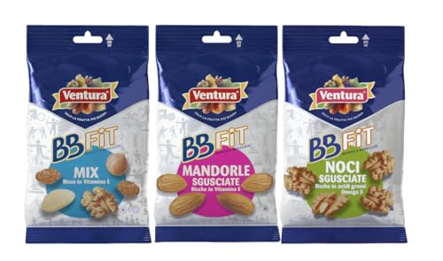 ITDStore - BBFIT FRUTTA SECCA RICCA DI OMEGA 3 E VITAMINA E-CF. DA 18 BUSTINE DA 28 GR. (18, 12 MIX-3 NOCI-3 MANDORLE)