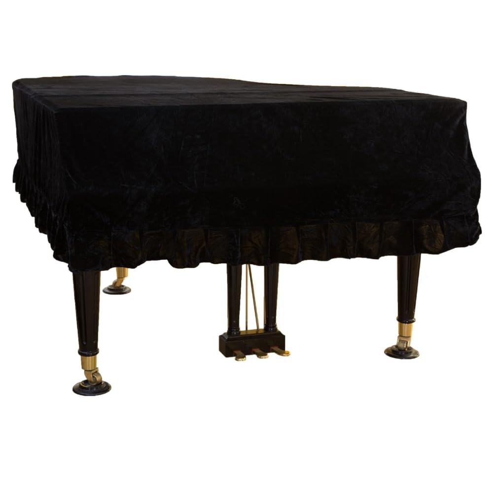 Funda para piano de cola, funda protectora antipolvo de tejido elástico, ajuste perfecto para una protección óptima, superficie suave-Black||150-160