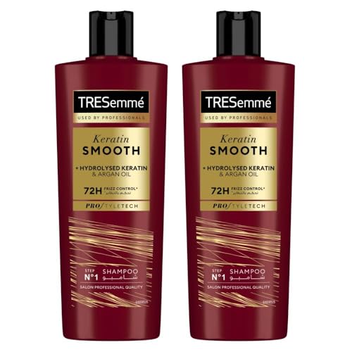 TRESEMME Shampoo Smooth & Keratin enjoy up to 72 hours of frizz control 2 x 400ml