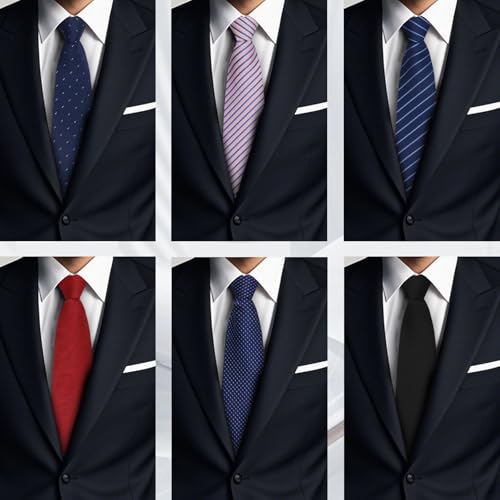 Image of Mens Tie Pre-tied Adjustable Men's Neckties, Zipper Ties for Men Accessories Business Wedding Party