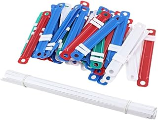 XYWHPGV Sujetadores de papel de documentos de encuadernación de plástico de colores de oficina verde rojo azul 50 piezas(e4b35 cb438 1ad54 a7a23 45e2d e5699