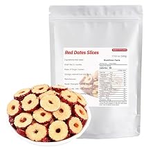 dried red dates 17.63 oz Sweet Crispy Dates red Jujube slices Seedless Jujube Slicesred jujube dry tea eat directly leisure hong zao snacks