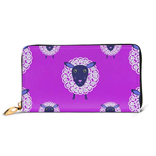 Preisvergleich Produktbild JHGFG Mode Handtasche Reißverschluss Brieftasche Nettes Schaf Muster Kinder Textilien Telefon Kupplung Geldbörse Abendkupplung Blockieren Leder Brieftasche Multi Card Organizer