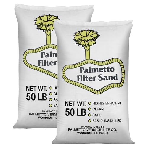 Palmetto 2 Pack Pool Filter Sand, Clean and Clear Water, Natural Sand for Residential and Commercial Pool Sand Filter Pumps, 50 Pound