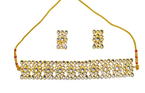 Jiaara Classic Kundan Full Stone Choker Set for Women/Girls (B09J167T6N) Amazon Price History, Amazon Price Tracker