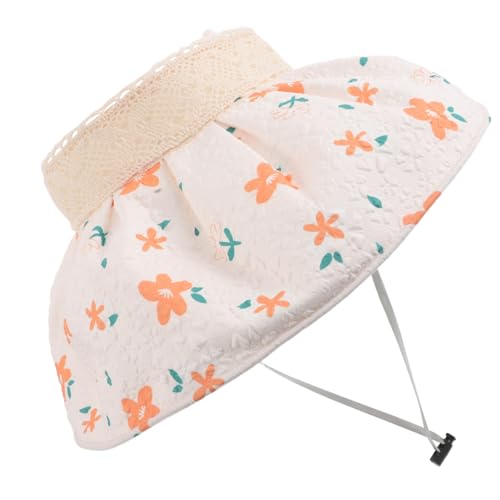 BESPORTBLE Summer Floral Sun Visor Hat Lightweight Breathable Wide Brim Cap for Outdoor Activities Secure Fit for Active Play Beach Hat Multi