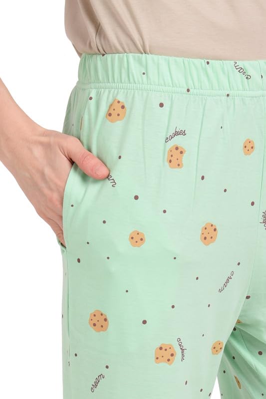 Image of Bedtime story Cotton Night Suit for Women Girls | Women's Cotton Printed Pant & Top Night Suit Set Pyjama Set Sleepwear Nightwear Nightdress Loungewear