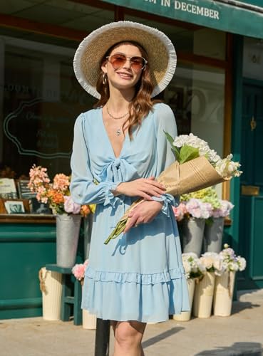 AlvaQ Floral Print Mini Dress with Knot Front - Now $14.99 (67% Off)