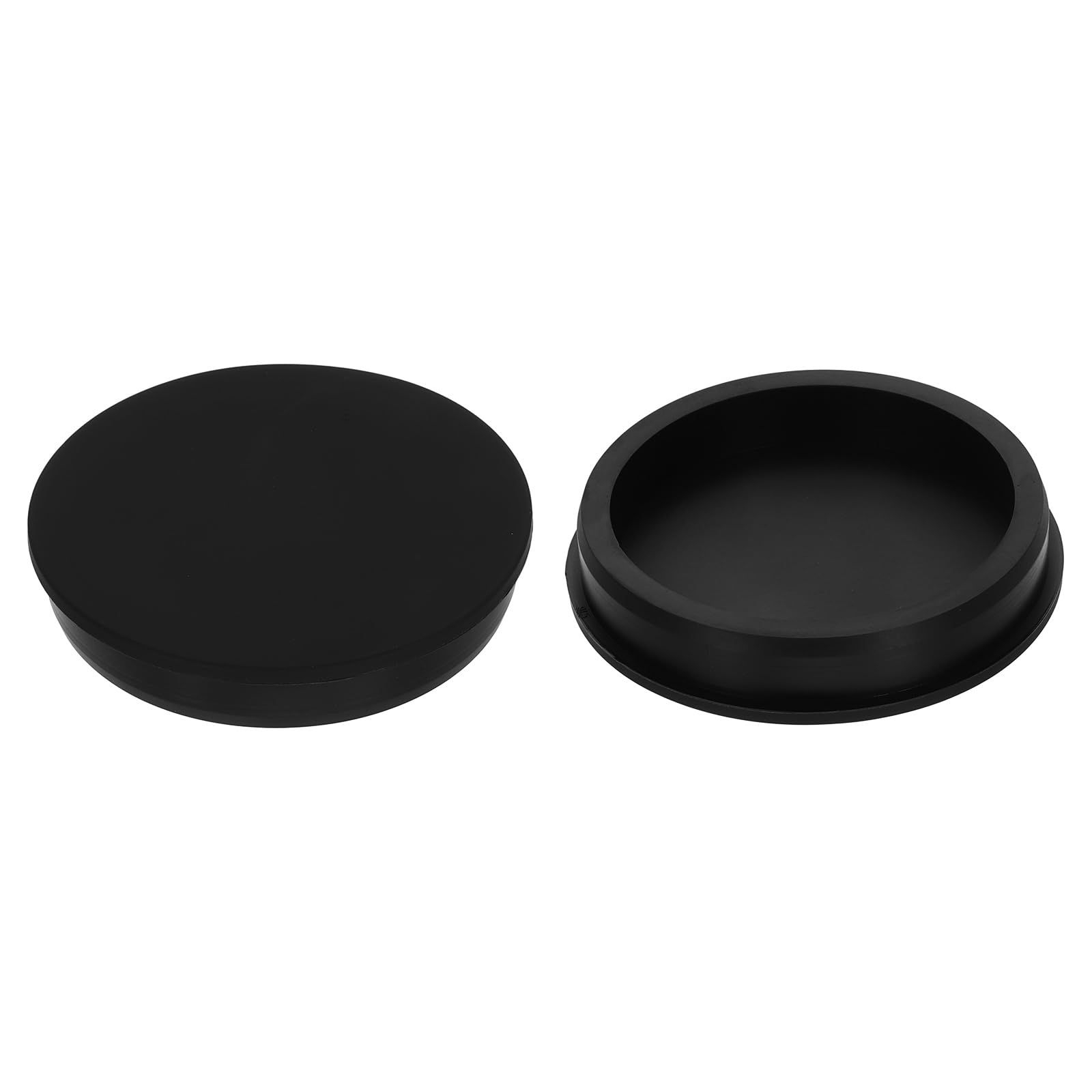 sourcing map 2Pcs Silicone Hole Plug, Waterproof Round Rubber Stoppers T-Shaped Sealing Plugs Pipe End Caps Fit 90mm/3.54" Hole for Coating Plating, Black